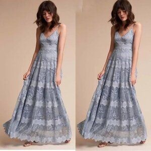 BHLDN Blue Lace Maxi Dress